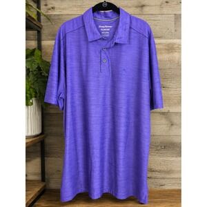 Tommy Bahama IslandZone Polo Shirt Mens 2XLT Purple Performance Golf Tall